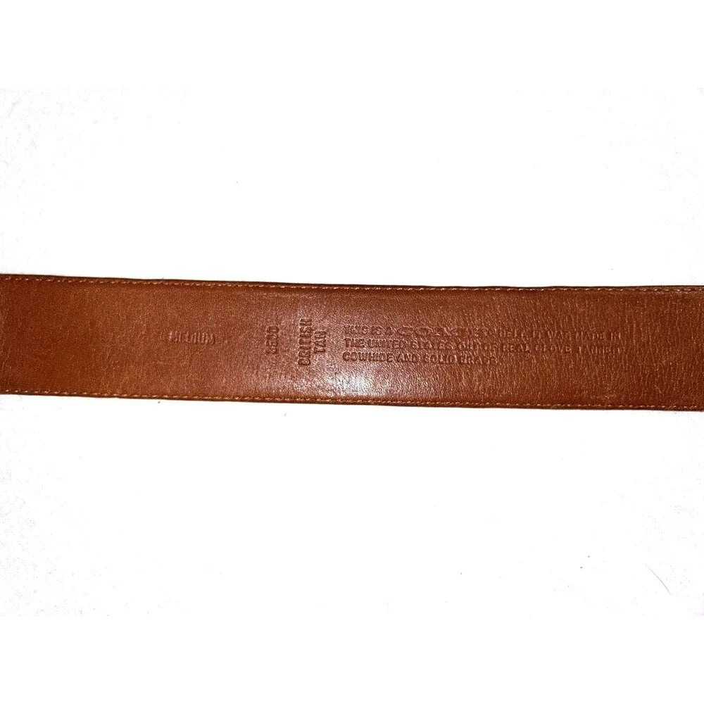 Coach Kids Medium British Tan Belt Glove Tanned Cowhide Brass Buckle 8500